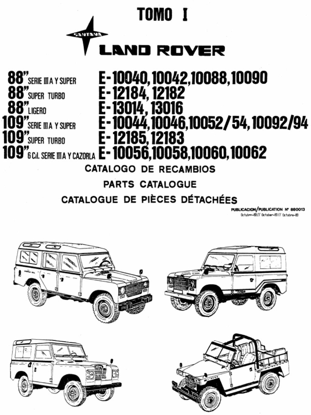 Picture of: Catalogo de Repuestos Land Rover Santana –  PDF