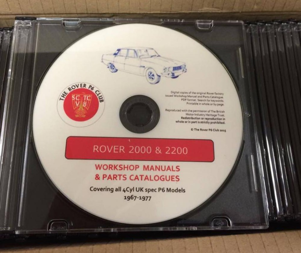 Picture of: Cylinder Workshop Manuals – on CD  The Rover P Club
