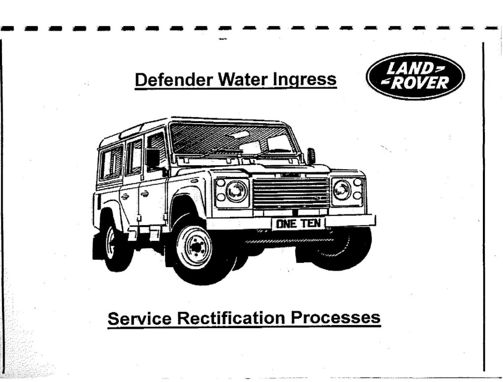 Picture of: Defender Water Ingress Manual (get rid of the water leaks) by