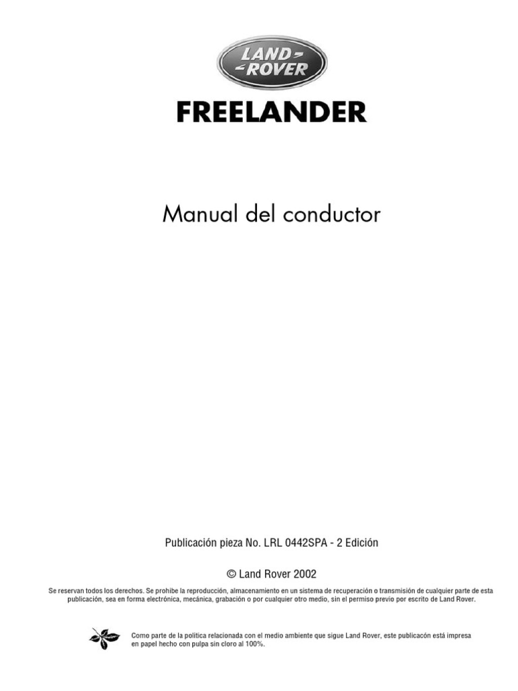 Picture of: Freelander  Manual Del Conductor  PDF