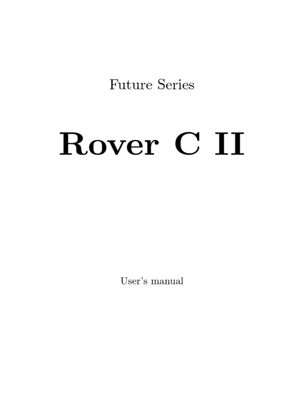 Picture of: Future Series – Rover C II – en  PDF  Bluetooth  Usb