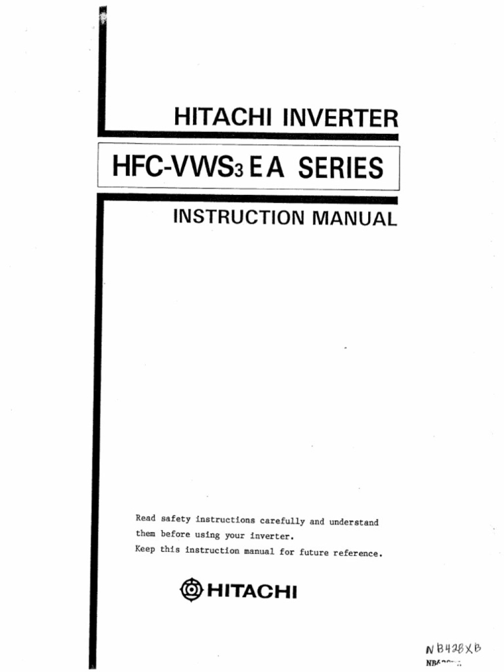 Picture of: HFC-VWSEA Instruction Manual NBXB  PDF