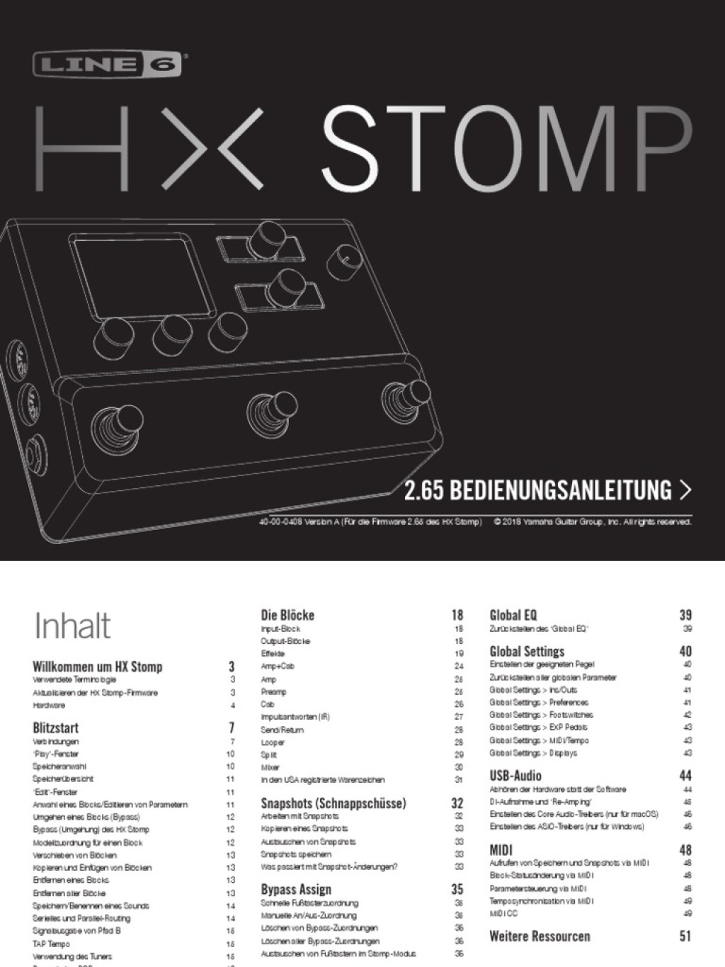 Picture of: HX Stomp Manual – German  PDF