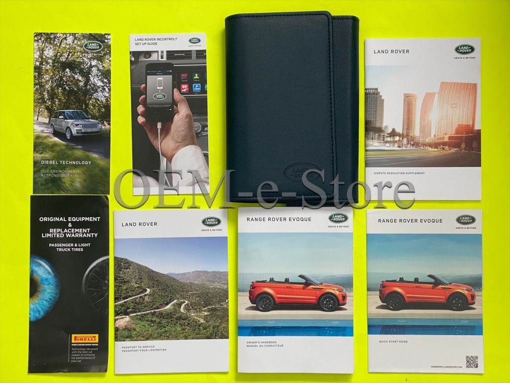 Picture of: Land Range Rover Evoque HSE Convertible Owners Navigation Manual Books  Set