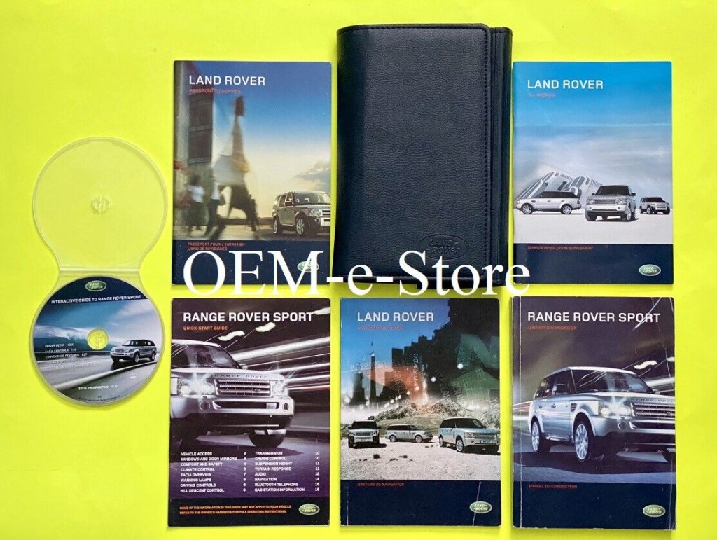 Picture of: Land Range Rover Sport Owners Manual Navigation Handbook Set +  Interactive