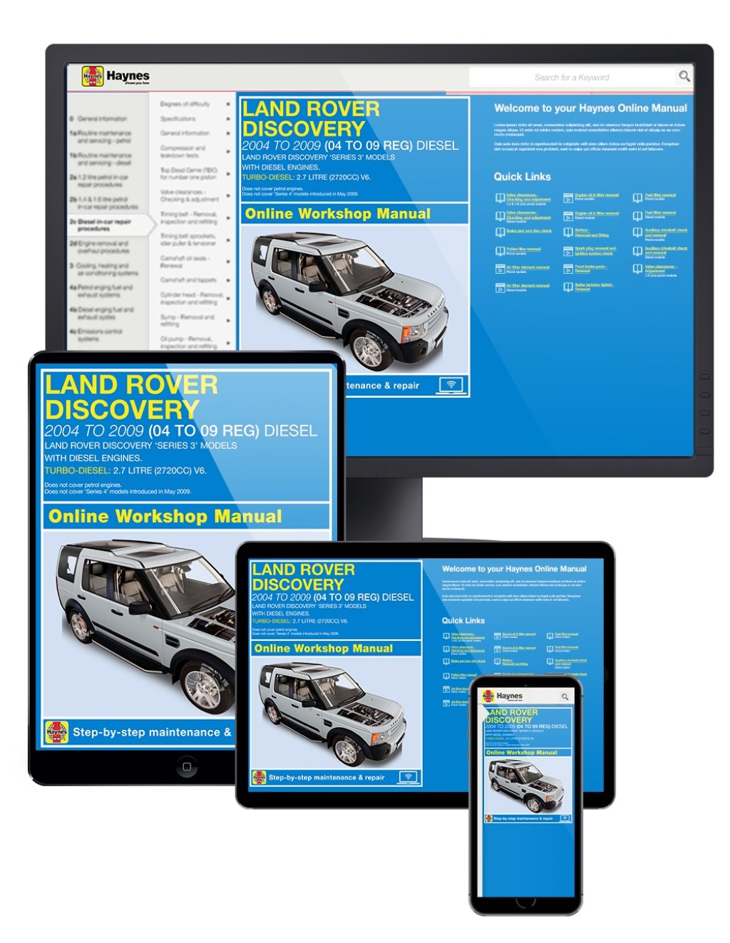Picture of: Land Rover Discovery Diesel (Aug  – Apr )  to  Haynes Online Manual