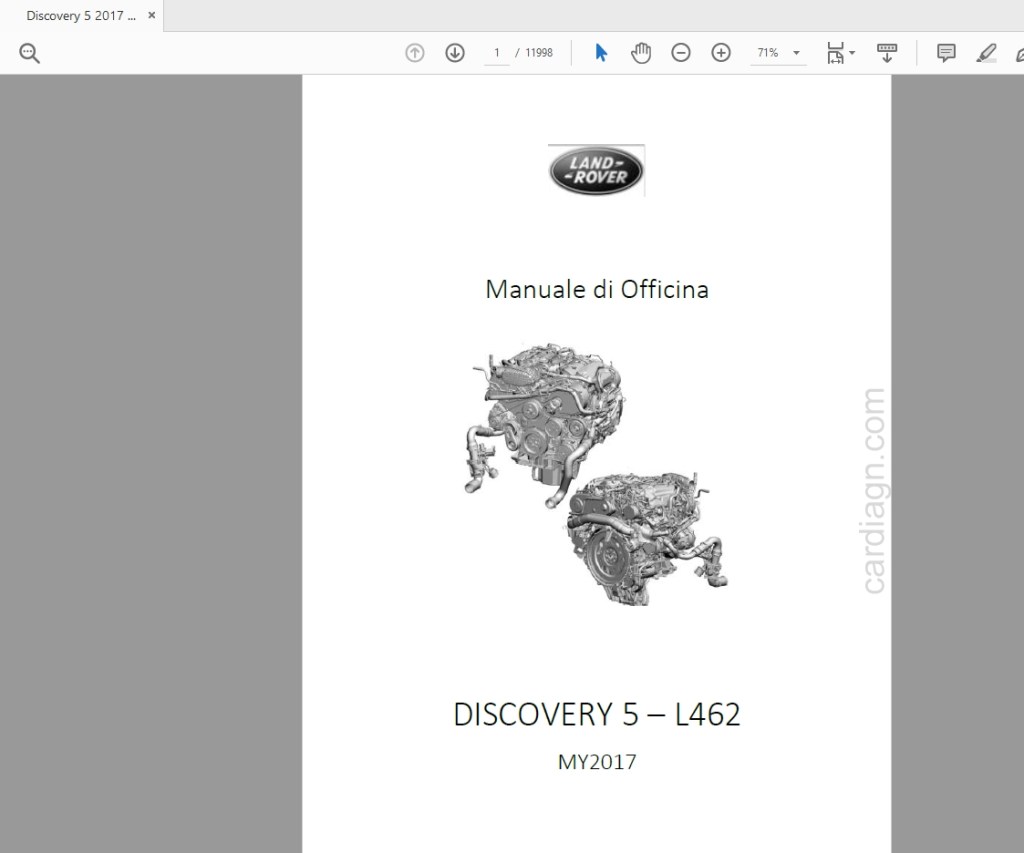 Picture of: Land Rover Discovery _L MY_ Workshop Manual  Auto