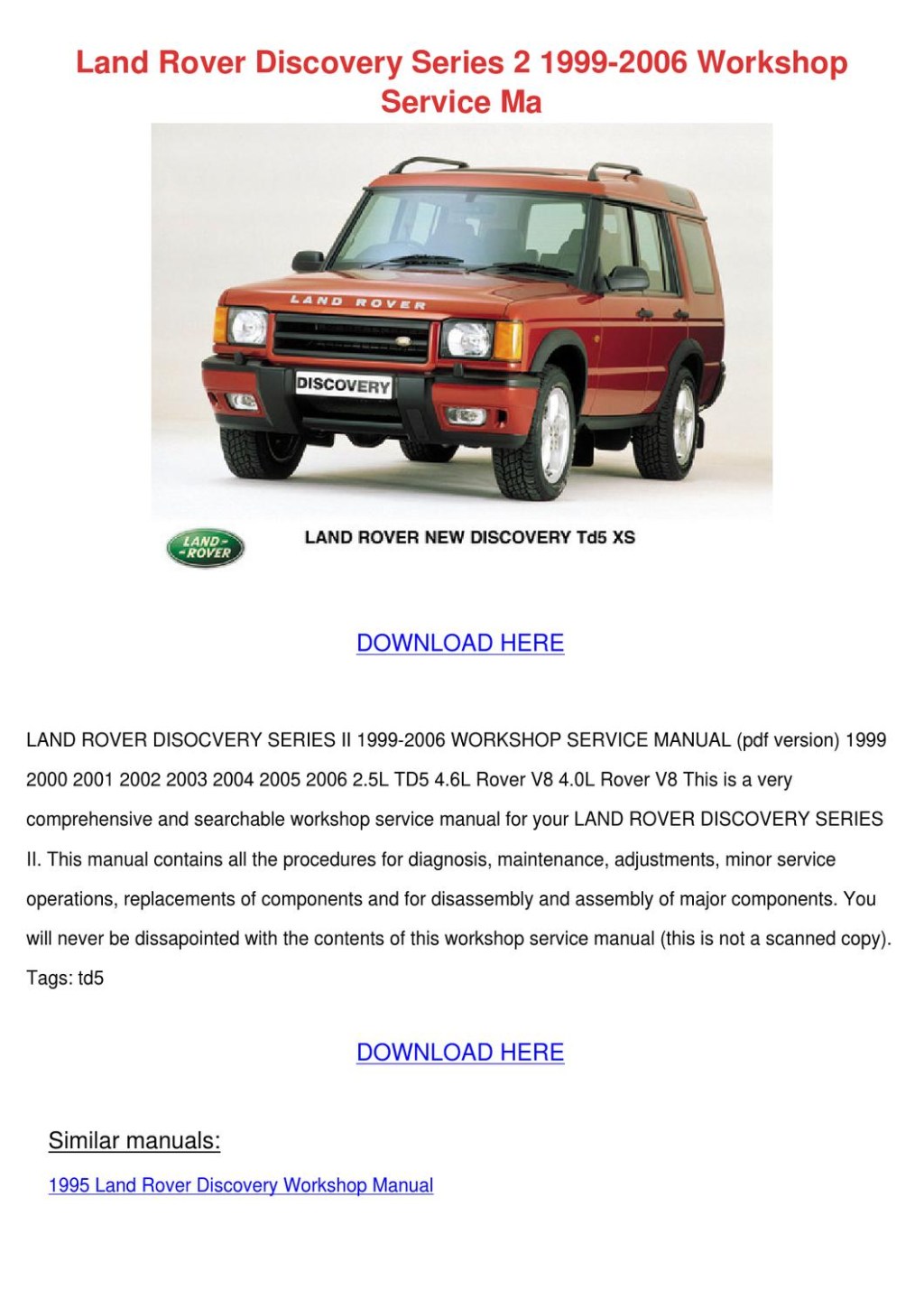Picture of: Land Rover Discovery Series   006 Works by MarionKlein – Issuu