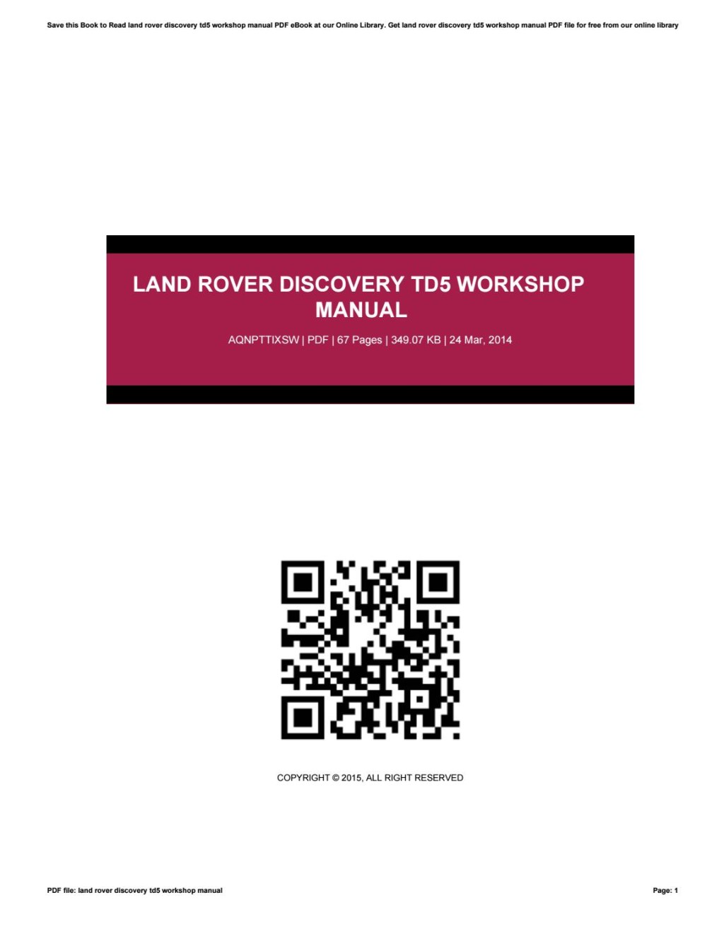 Picture of: Land rover discovery td workshop manual by reddit – Issuu