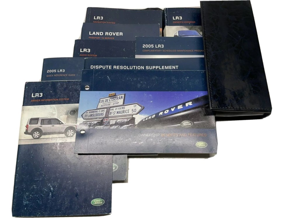 Picture of: Land Rover LR Owners Manual Book-Let Pouch Information Set Guide Info  OEM