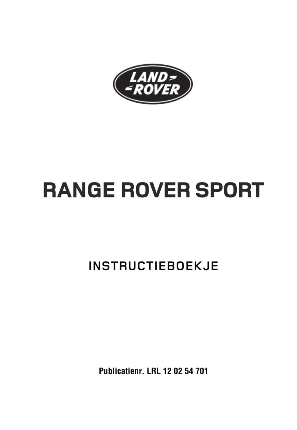 Picture of: – Land Rover Range Rover Sport Owner’s Manual  Dutch
