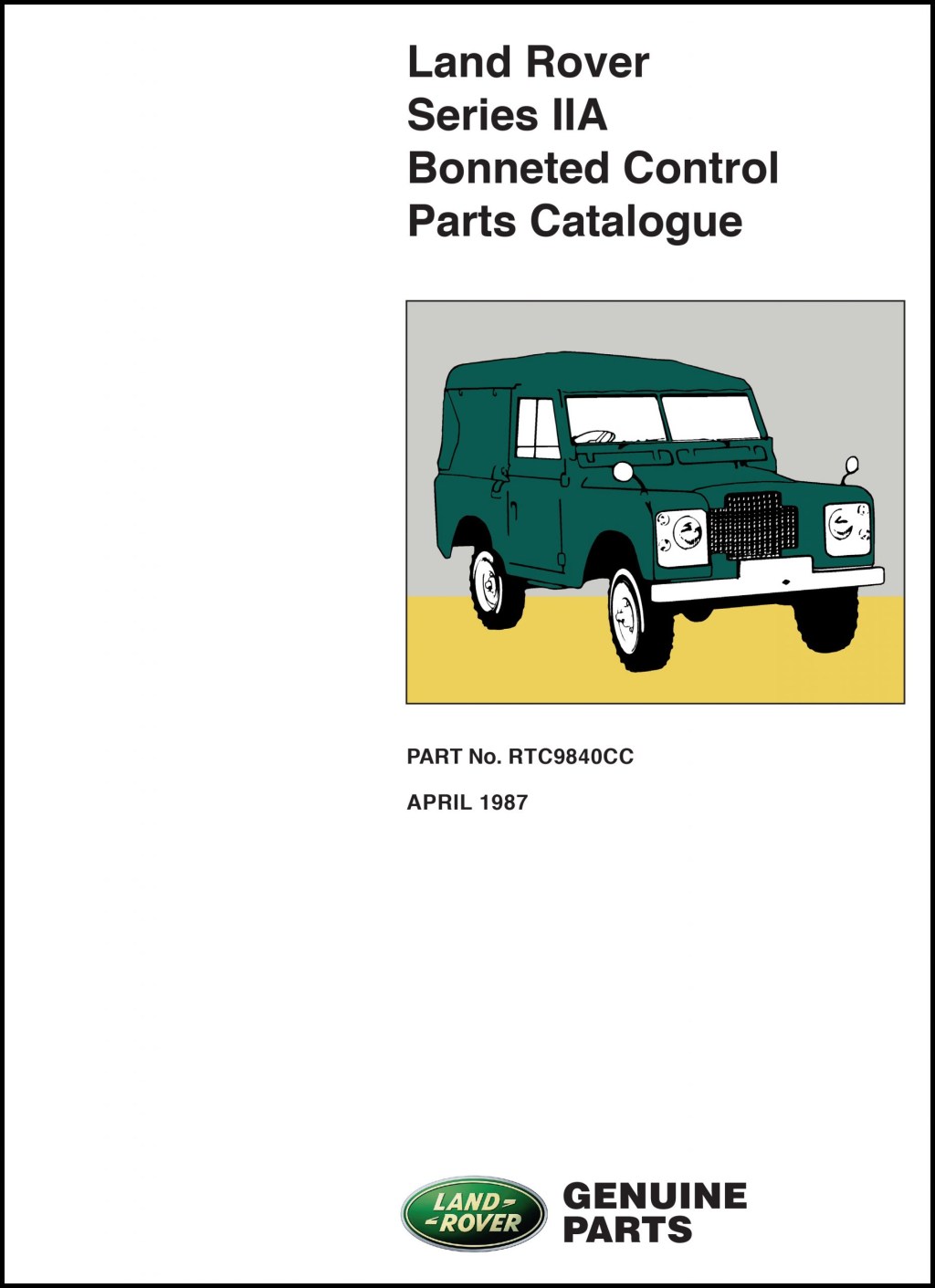 Picture of: Land Rover , Series A Bonneted Control , Parts Catalogue
