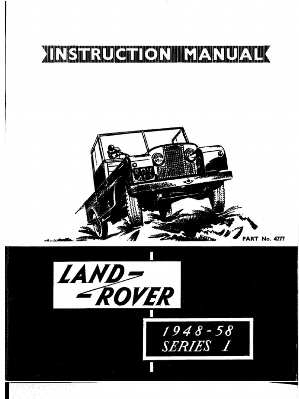 Picture of: Land Rover Series I  Instruction Manual  PDF