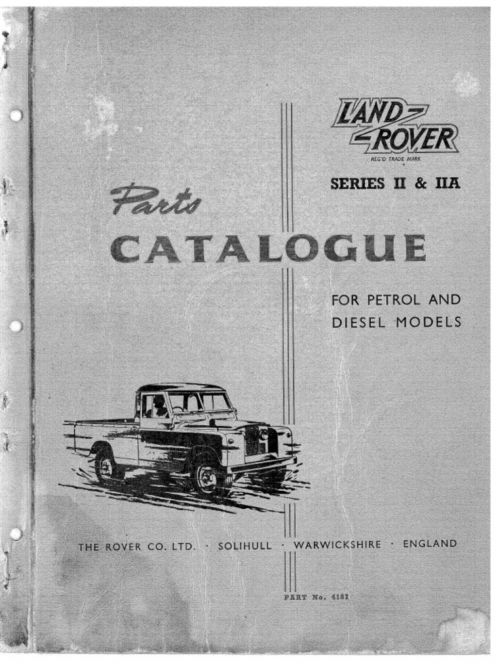 Picture of: Land Rover Series II & IIA Parts Catalogue  PDF  Diesel Engine