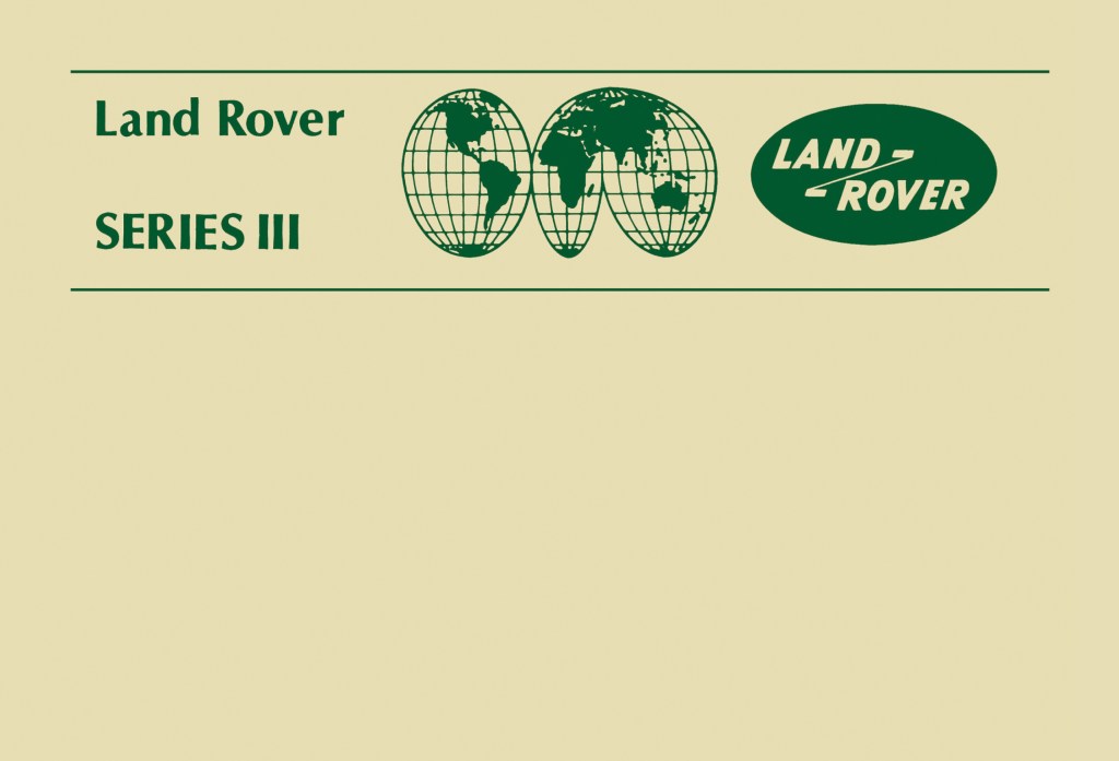 Picture of: Land Rover , Series III Owners Handbook , (- MY)
