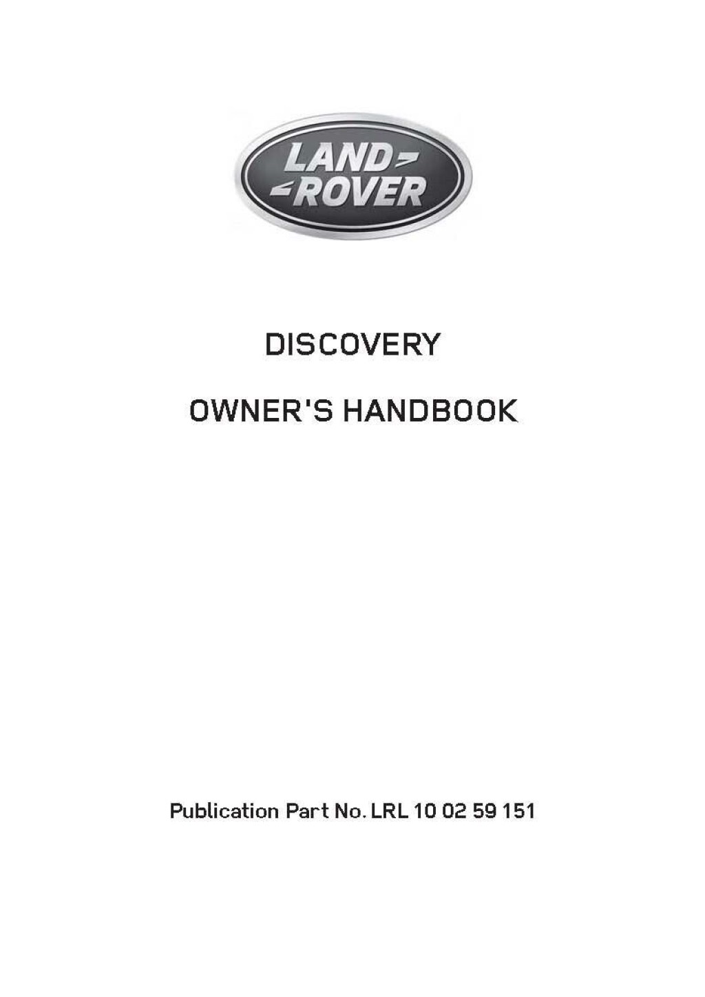 Picture of: LANDROVER DISCOVERY  L PRINTED OWNERS MANUAL – TO  FREE UK  POSTAGE