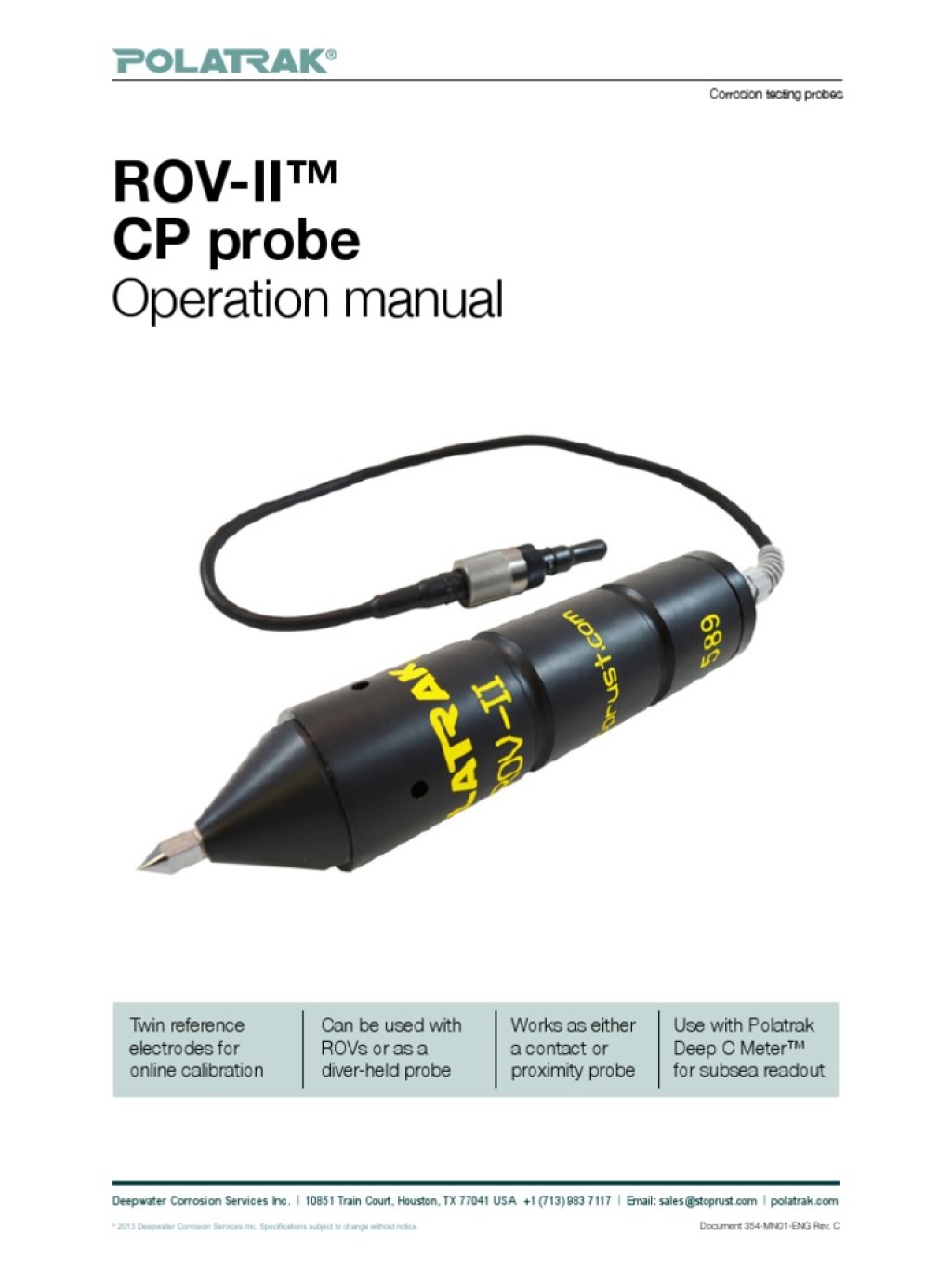Picture of: Polatrak ROV II – Manual  PDF  Electrical Connector  Anode