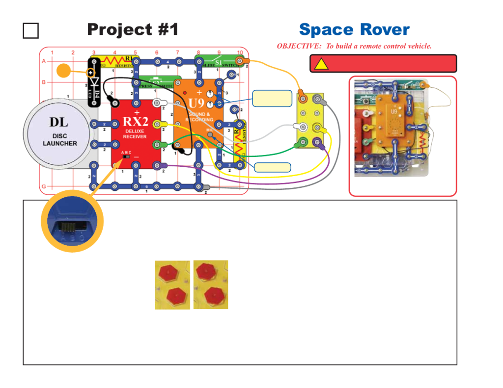 Picture of: Project #, Space rover  Elenco Deluxe Snap Rover&reg User Manual