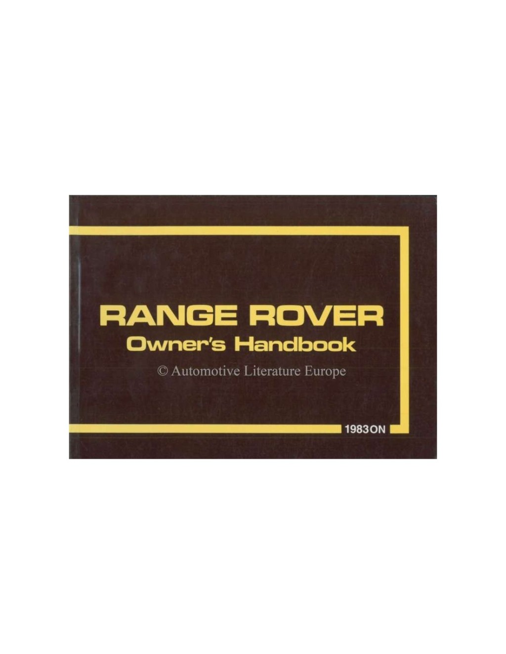 Picture of: RANGE ROVER CLASSIC OWNERS MANUAL ENGLISH