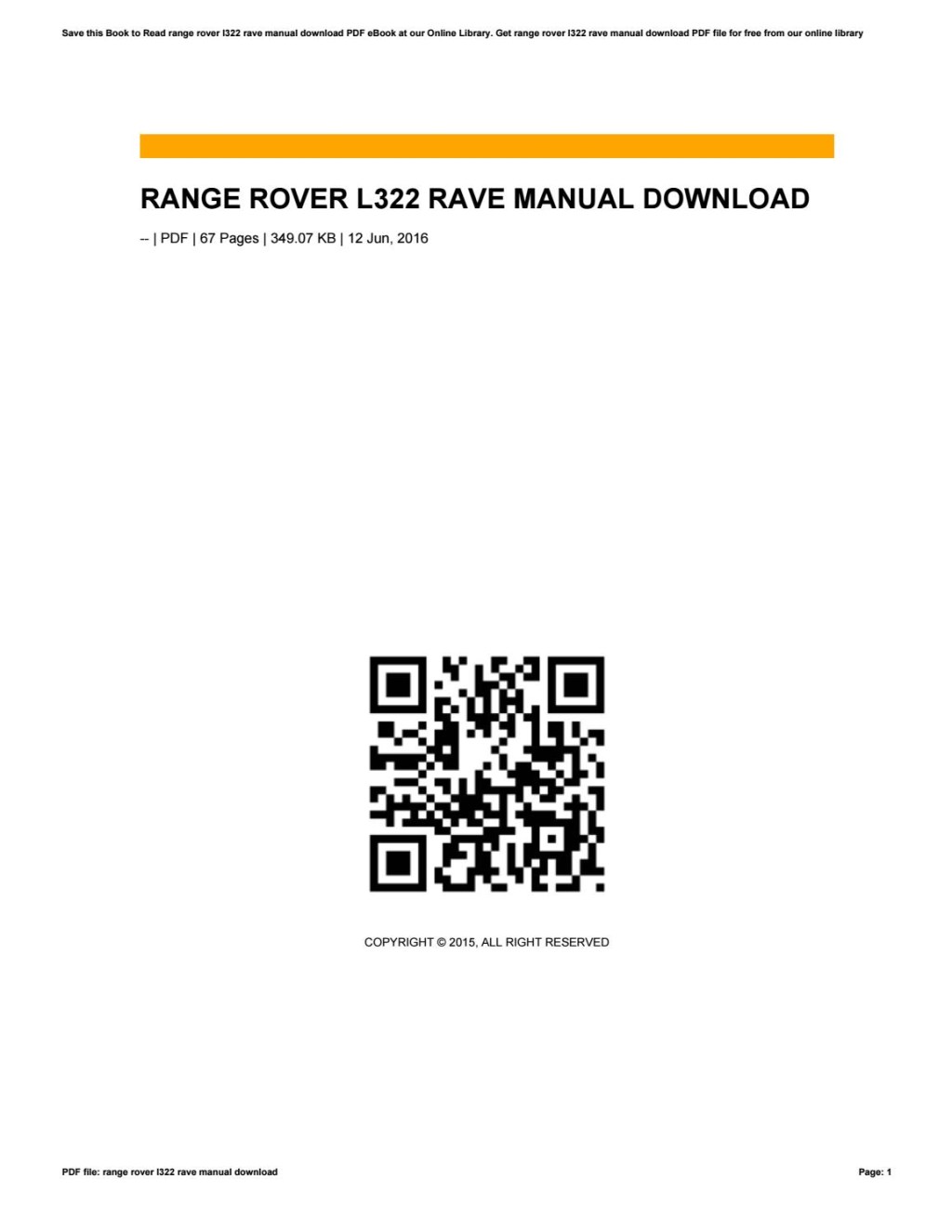 Picture of: Range rover l rave manual download by jklasdf – Issuu