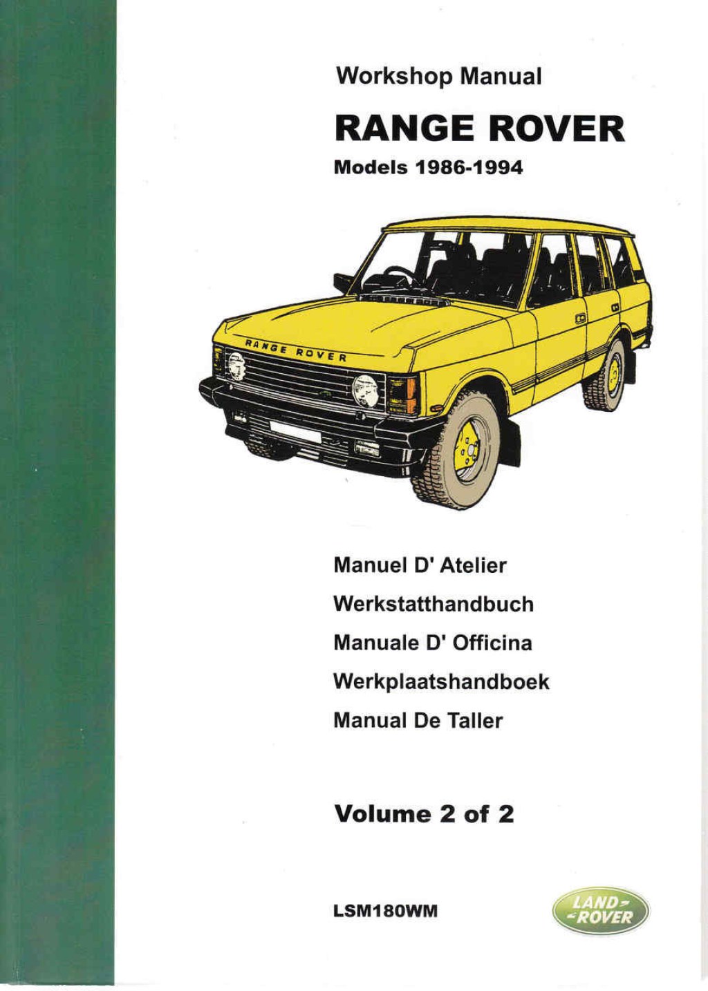 Picture of: Range Rover Models  –  Workshop Manual ( Volume Set)