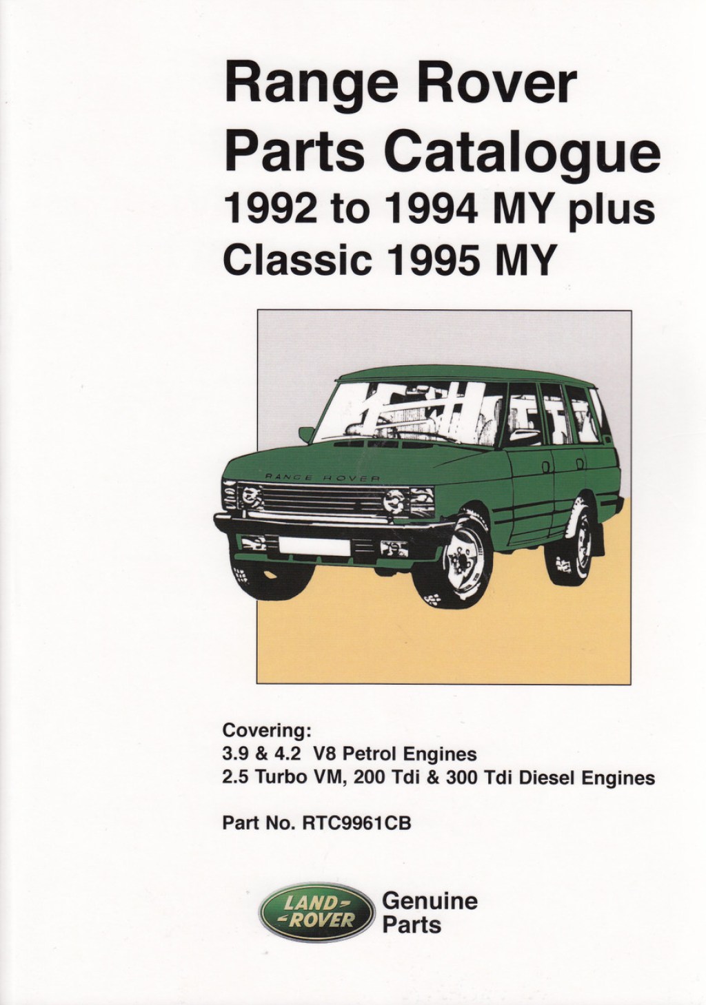 Picture of: Range Rover  –  My Plus Classic  My Parts Catalogue (RTCCB)