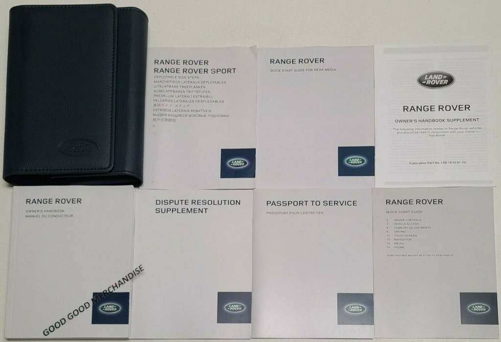 Picture of: RANGE ROVER OWNERS MANUAL BASE AUTOBIOGRAPH HSE VOGUE SUPERCHARGED  SPORT  eBay