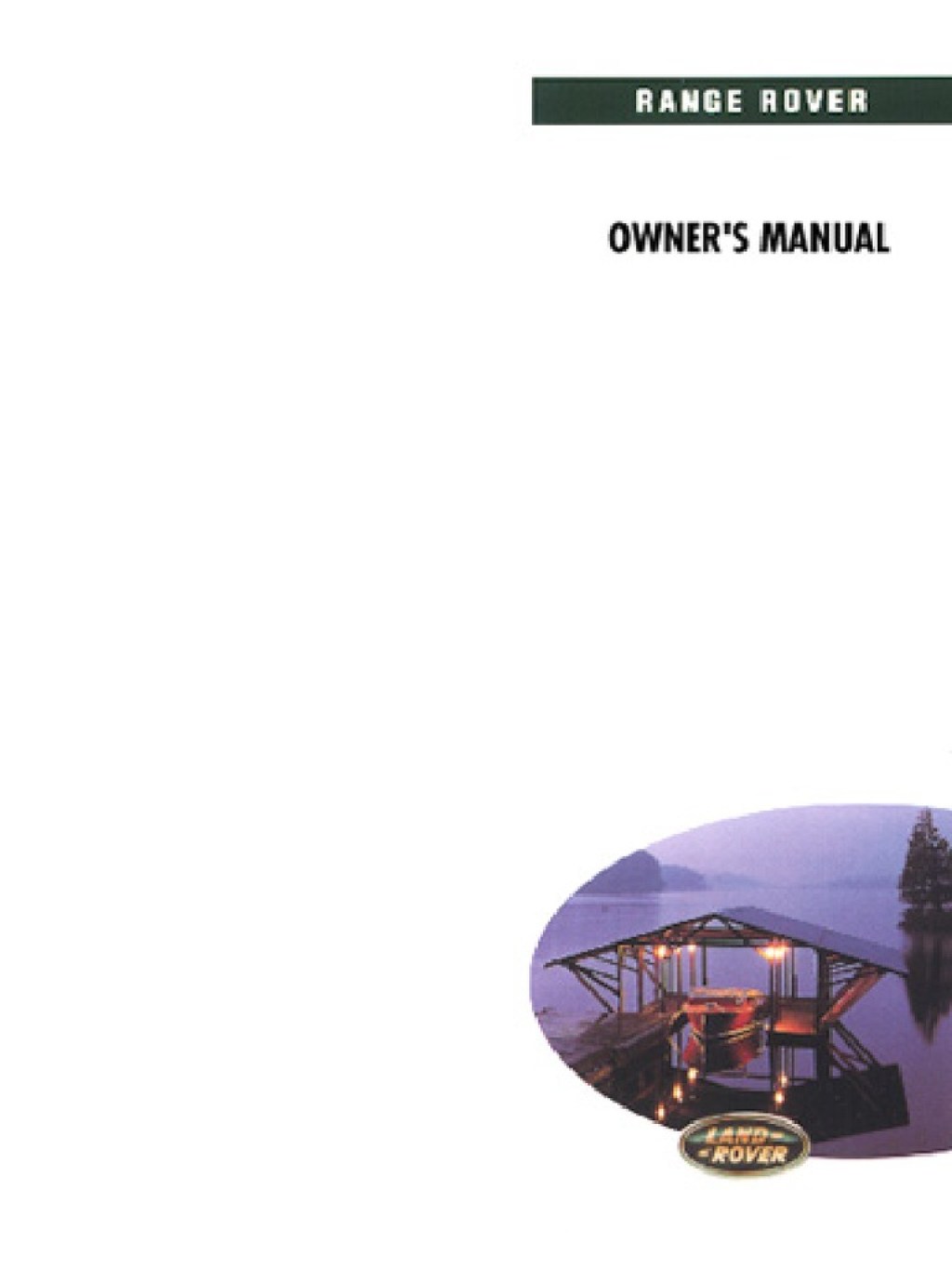 Picture of: Range Rover P Owners Manual  PDF  National Highway Traffic