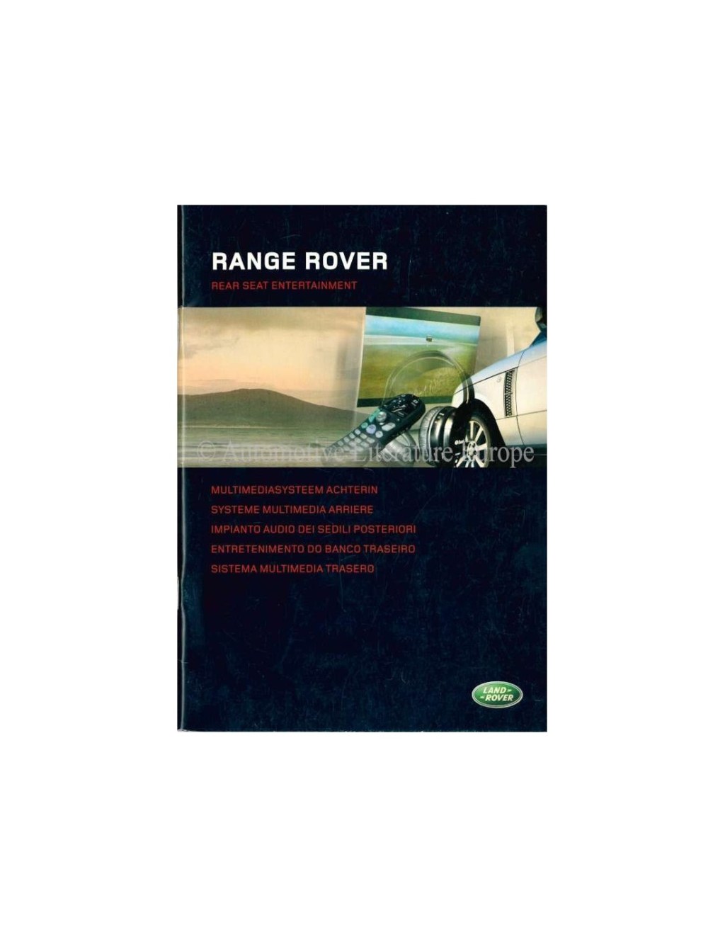 Picture of: RANGE ROVER REAR SEAT ENTERTAINMENT OWNERS MANUAL DUTCH