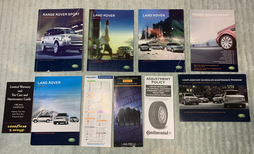 Picture of: Range Rover Sport pc OEM Owners Manual Guide Book & Support Booklets  Set
