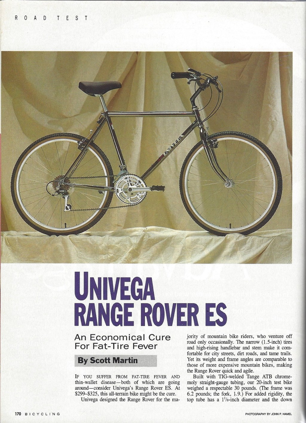 Picture of: Road Test/Bike Review () UNIVEGA Range Rover ES, TREK