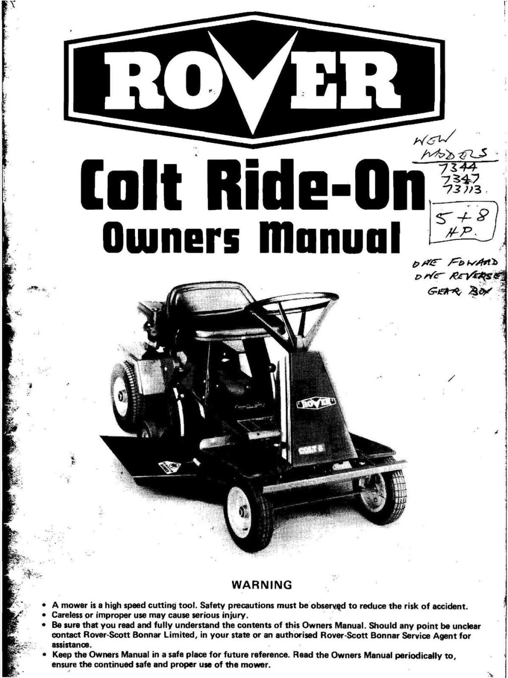 Picture of: Rover Colt — Manual  &  Colt & Parts Mini   CD DISC