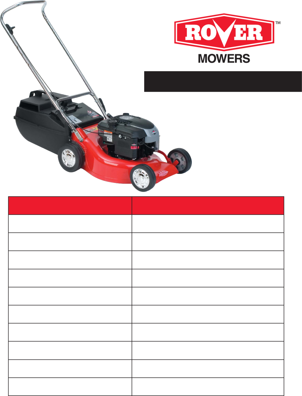 Picture of: Rover Lawn Mower M User Guide  ManualsOnline