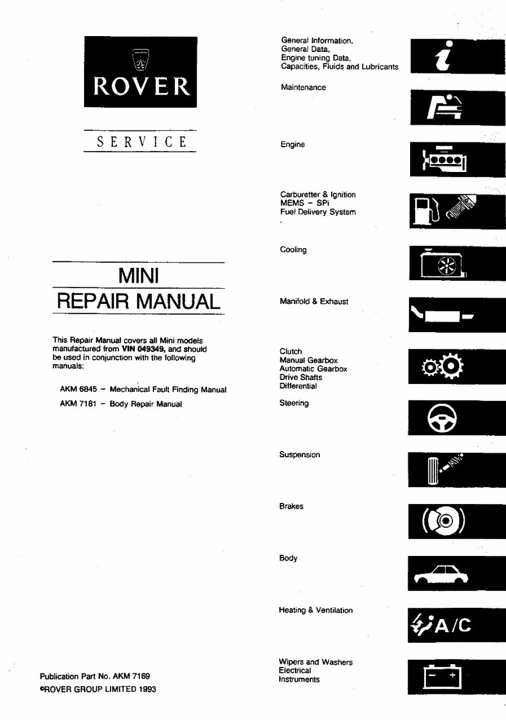 Picture of: – Rover Mini Service & Repair Manual