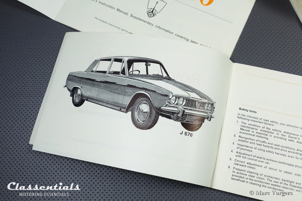 Picture of: Rover P  V English Export Literature Pack 0572 – 197 Instruction  Manual, Maintenance Manual, and Optional Equipment