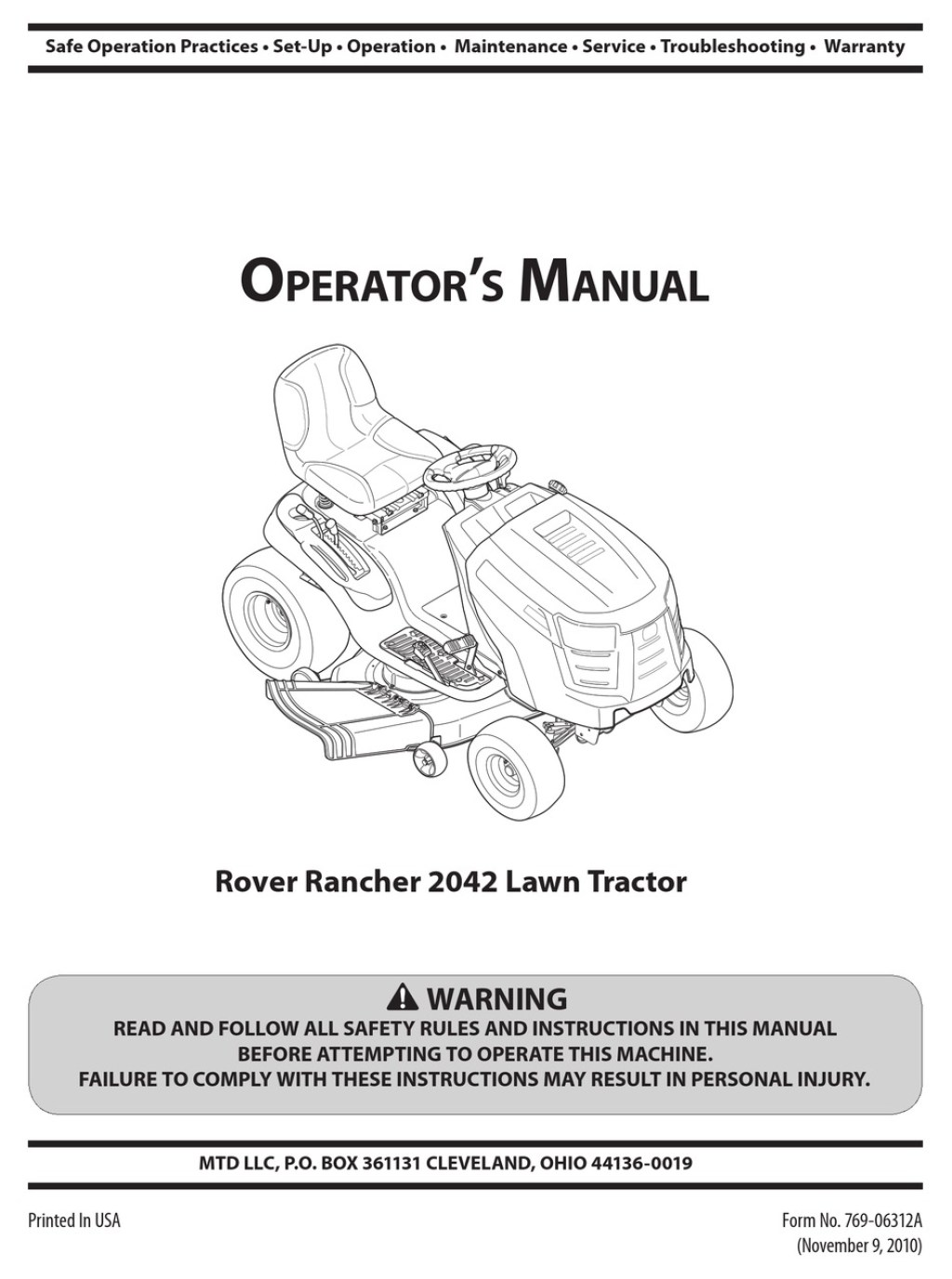 Picture of: ROVER RANCHER  OPERATOR’S MANUAL Pdf Download  ManualsLib