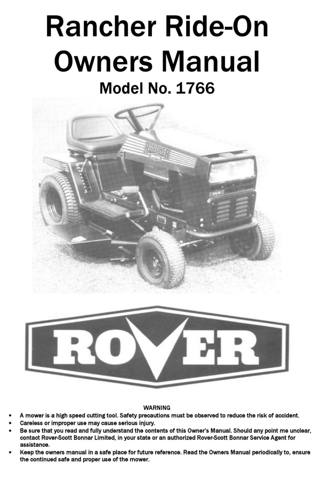 Picture of: ROVER RANCHER  OWNER’S MANUAL Pdf Download  ManualsLib