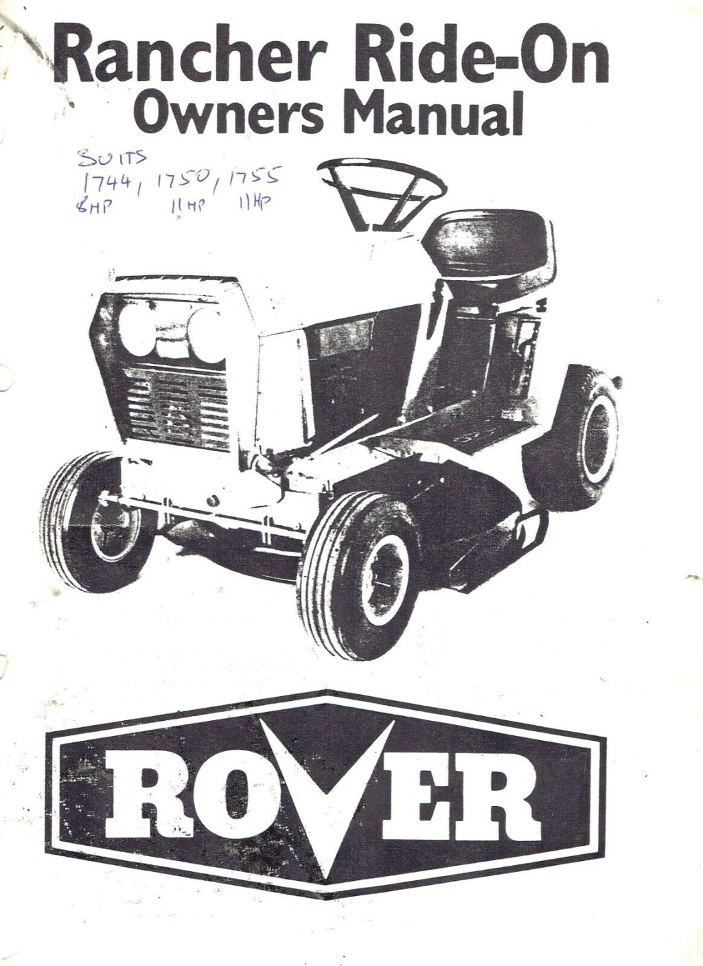 Picture of: Rover Rancher    Owners parts Manual Photocopy PRINTED  page