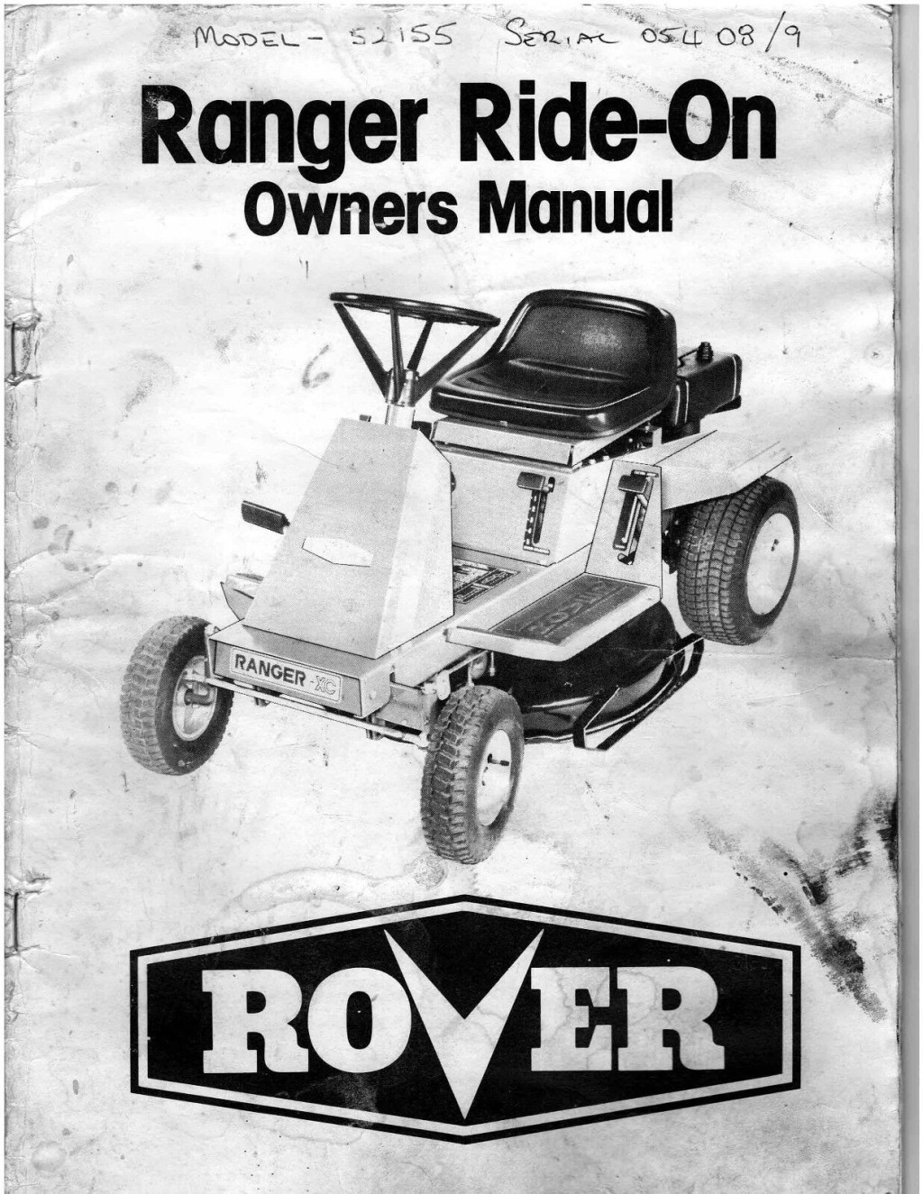 Picture of: Rover Ranger XC   Ride-on Mower  page Owners Manual CD DISC  Posted
