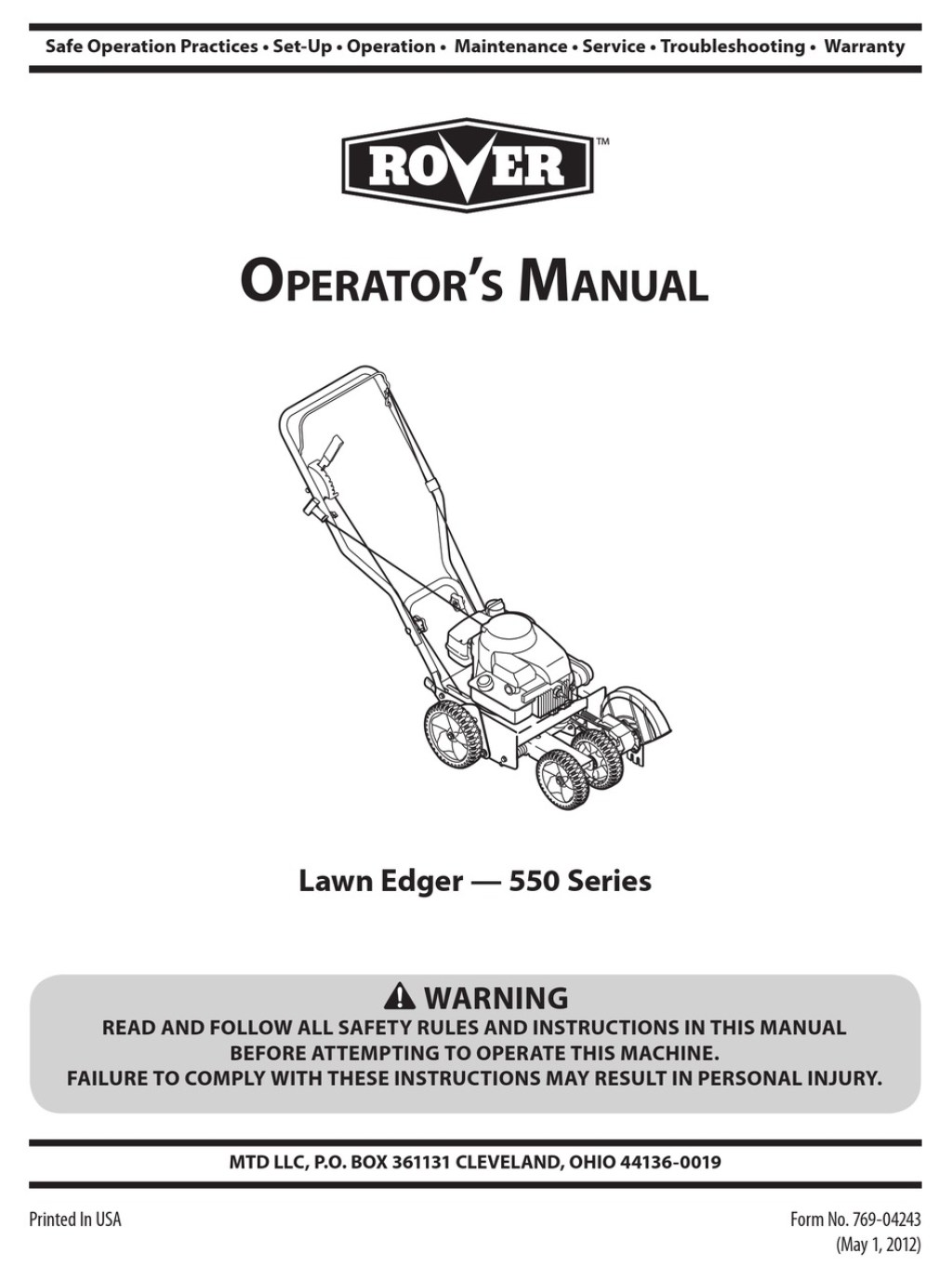 Picture of: ROVER  SERIES OPERATOR’S MANUAL Pdf Download  ManualsLib