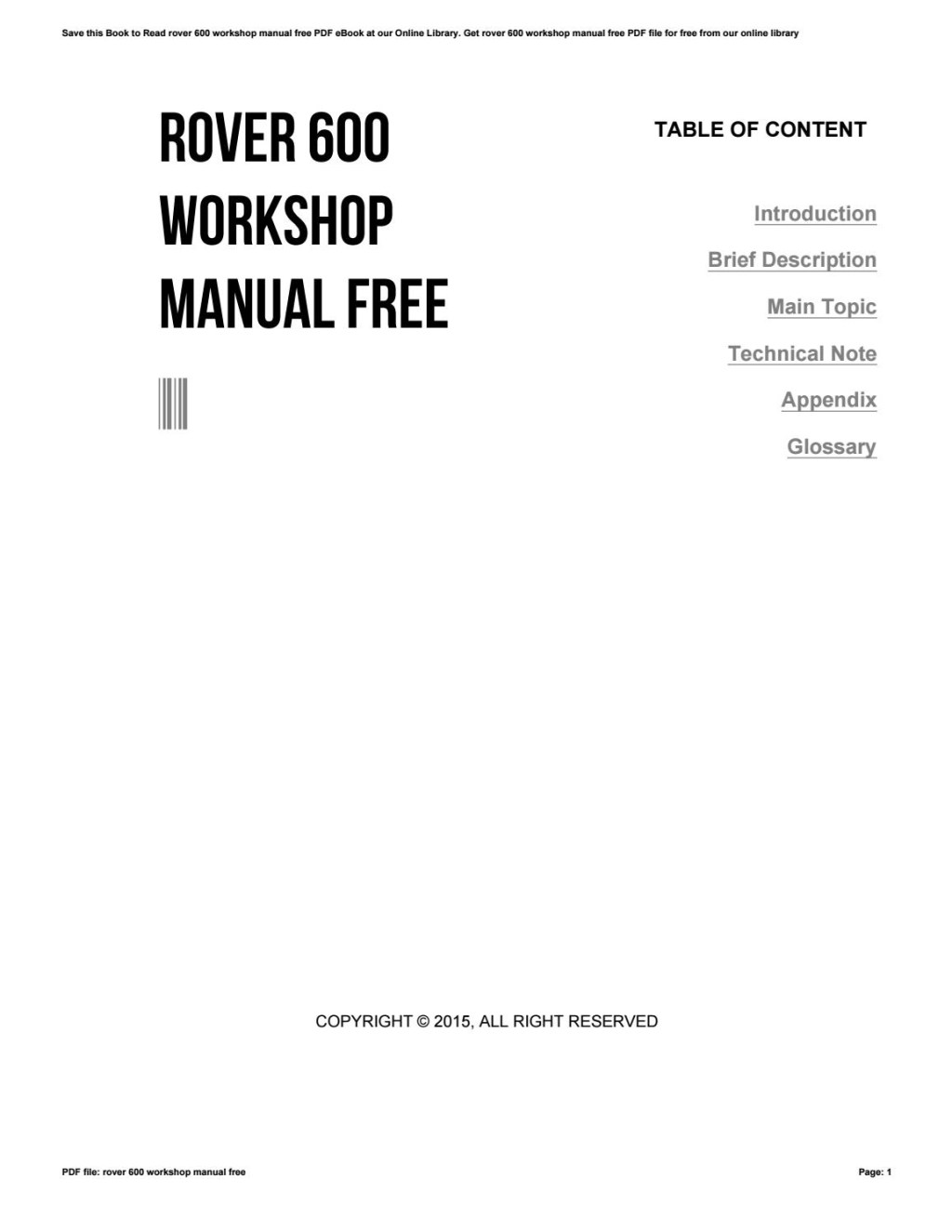 Picture of: Rover  workshop manual free by mail – Issuu