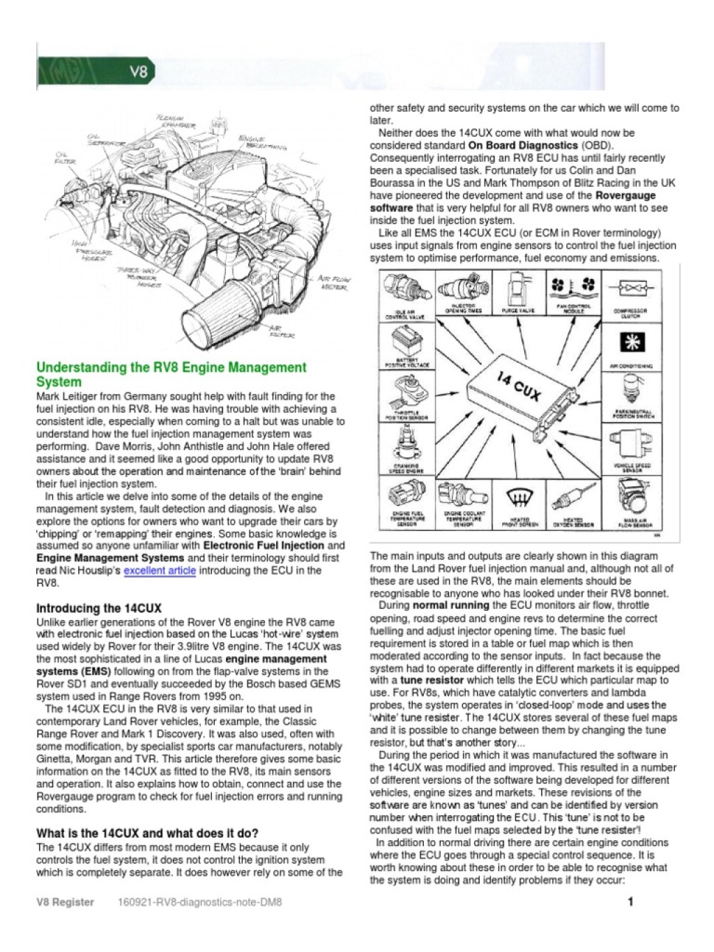 Picture of: RV Diagnostics Note DM  PDF  Throttle  Fuel Injection