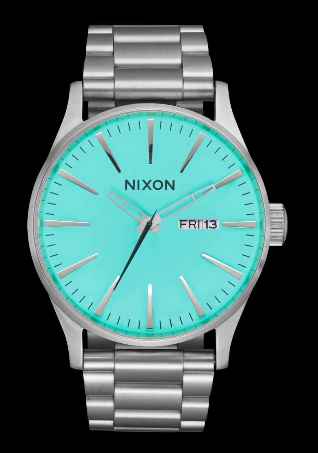 Picture of: Sentry Stainless Steel Watch  Silver / Turquoise  Men’s