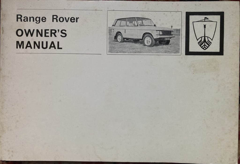 Picture of: Suffix D original Range Rover owner’s manual printed