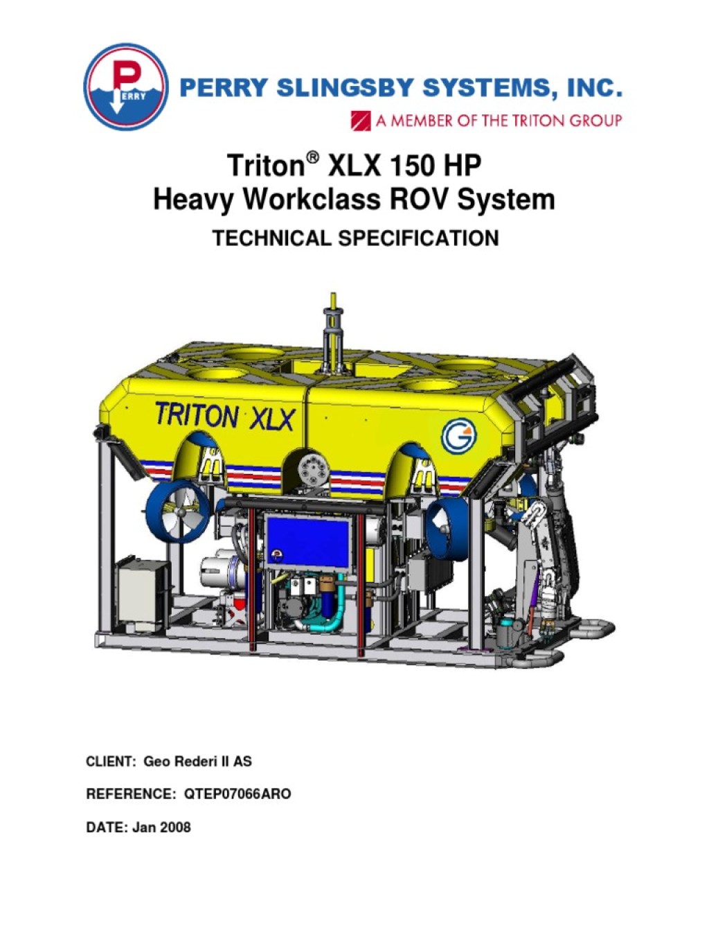 Picture of: Triton XLX  HP Heavy Workclass ROV System: Perry Slingsby