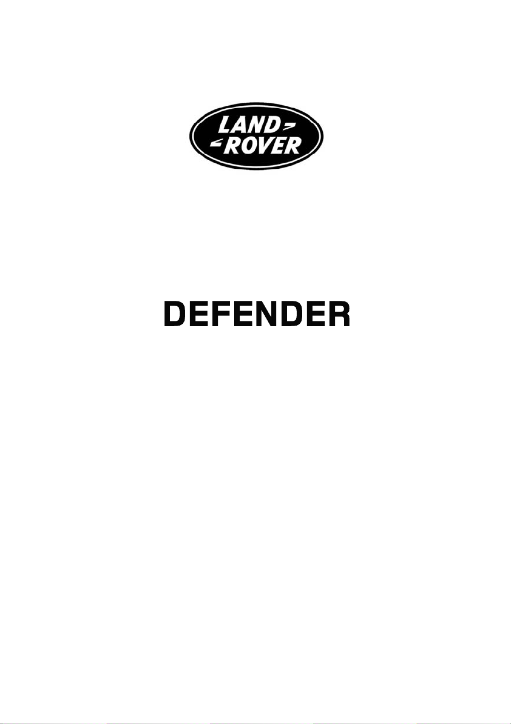Picture of: User manual Land Rover Defender () (English –  pages)