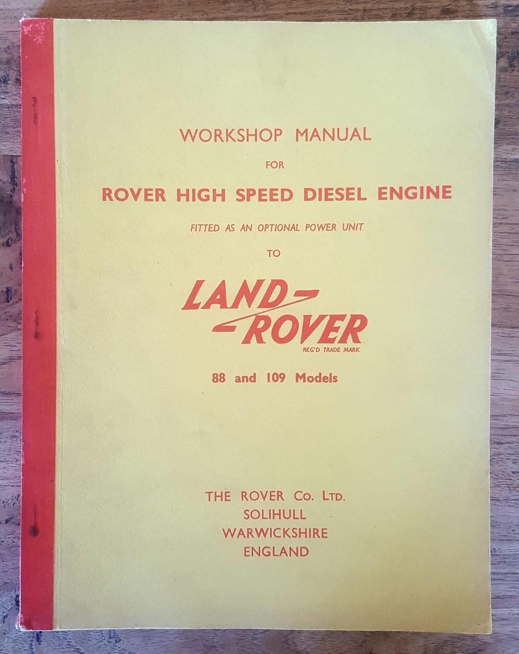 Picture of: Workshop Manual for Rover High Speed Diesel Engine  Land Rover