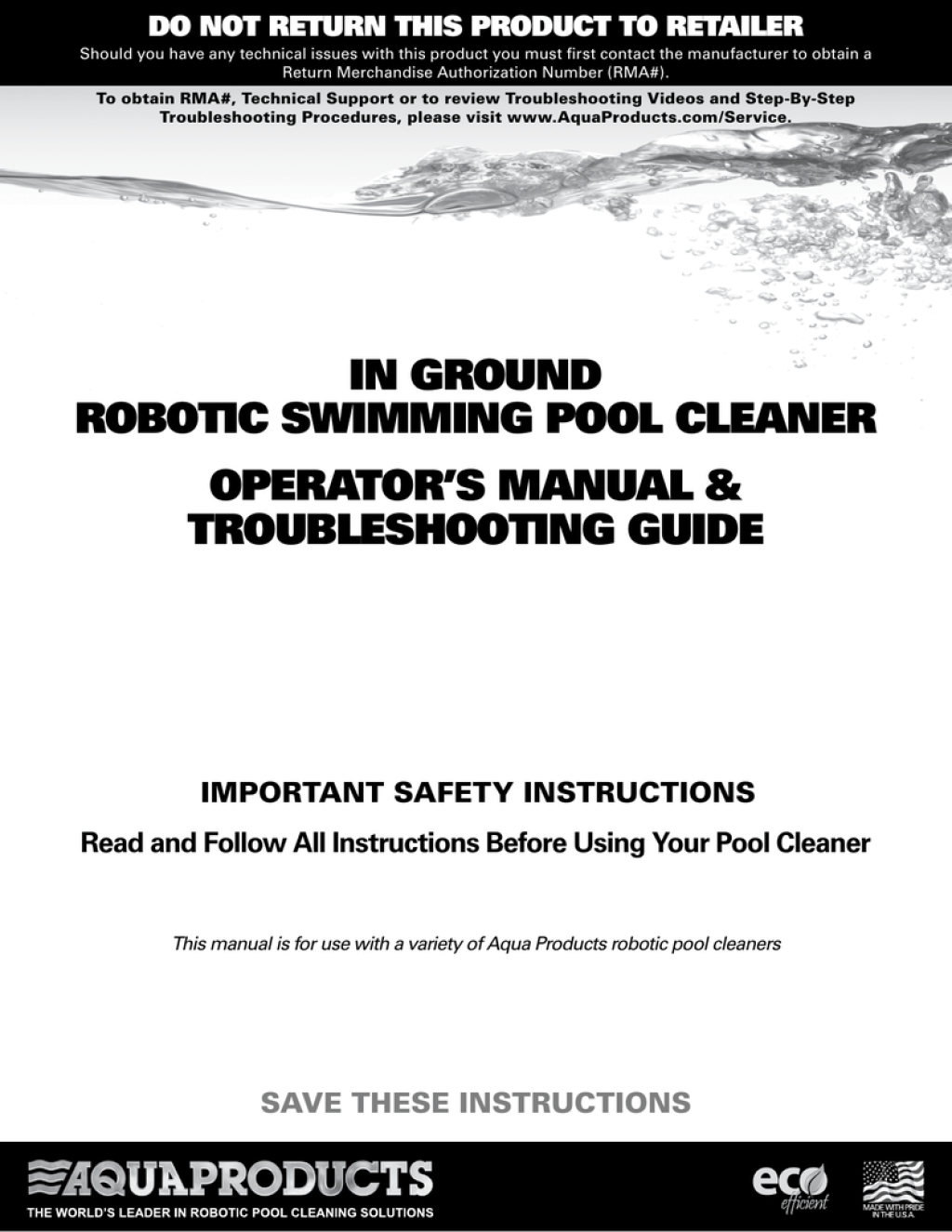 Picture of: AquaFirst Pool Cleaner Manual  Manualzz