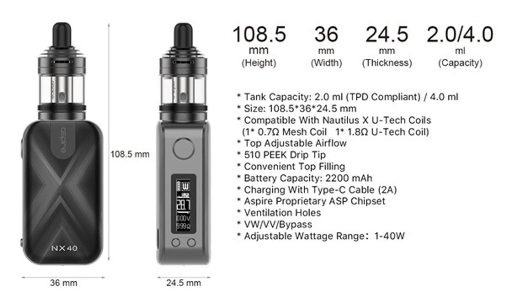 Picture of: Aspire Rover  Starter Kit Free E Liquid Free Delivery £.