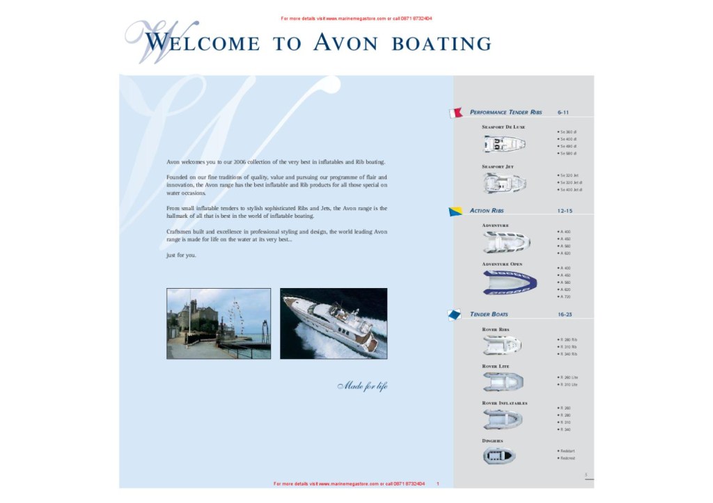 Picture of: Avon-Rover Lite Catalogue  by Marine Mega Store Ltd – Issuu